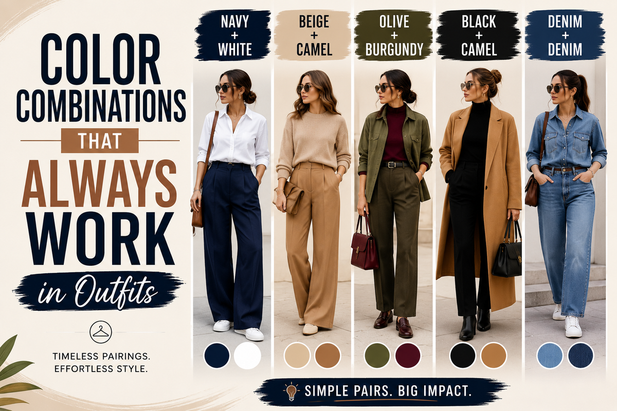 Color Combinations That Always Work in Outfits